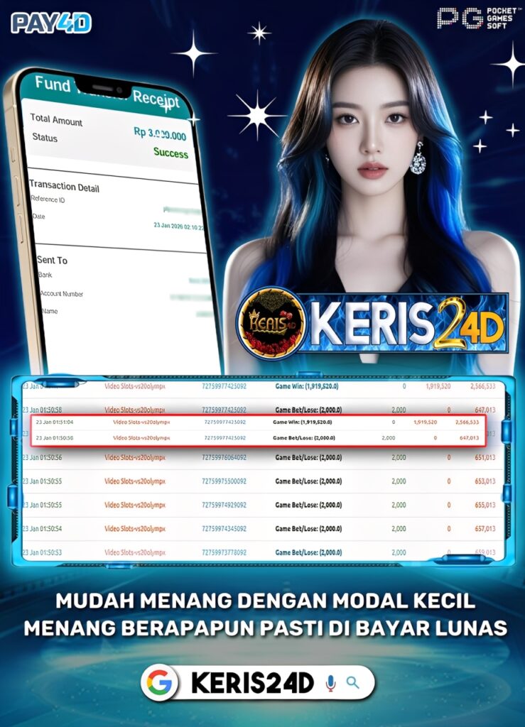 JACKPOT SLOT OLYMPUS SUPER SCATTER 23 JANUARI 2026