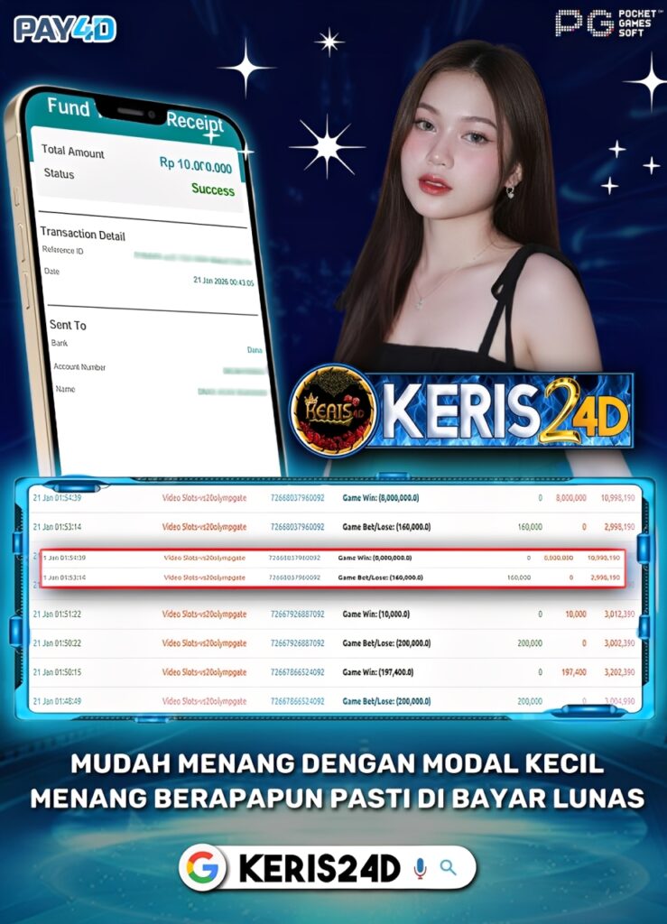 JACKPOT SLOT OLYMPUS PRAGMATIC 21 JANUARI 2026